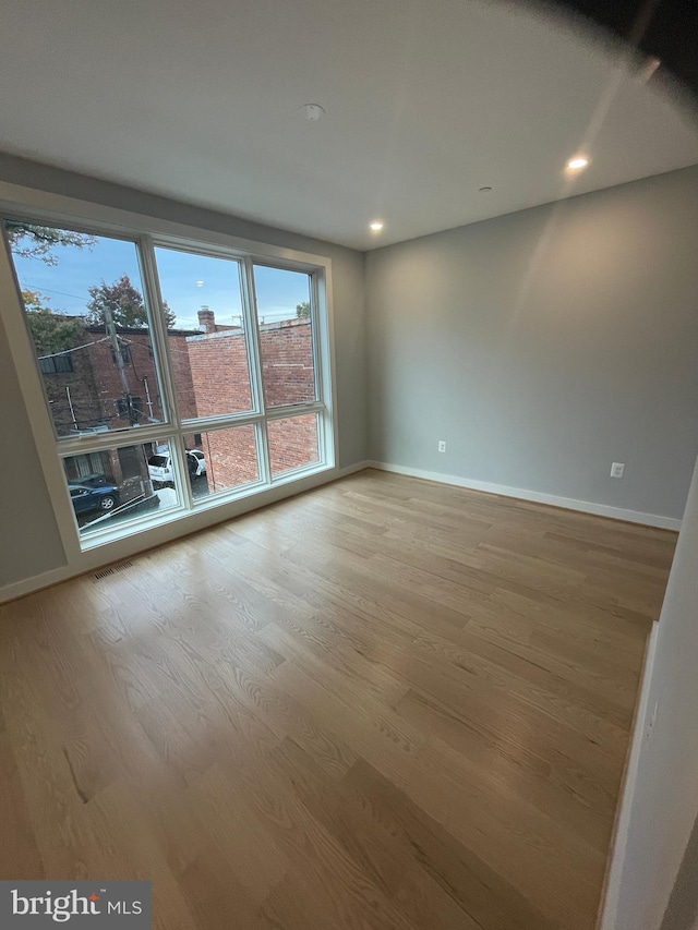 empty room with wood-type flooring