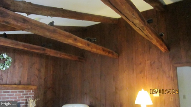 interior details with wood walls