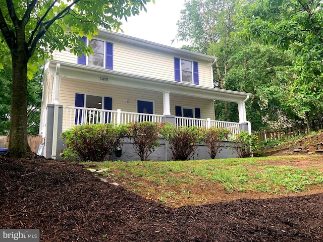 view of front of house with a porch