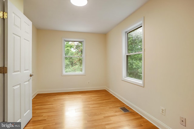 unfurnished bedroom featuring light hardwood / wood-style floors