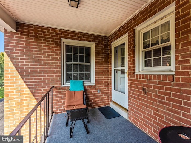 view of patio featuring covered porch