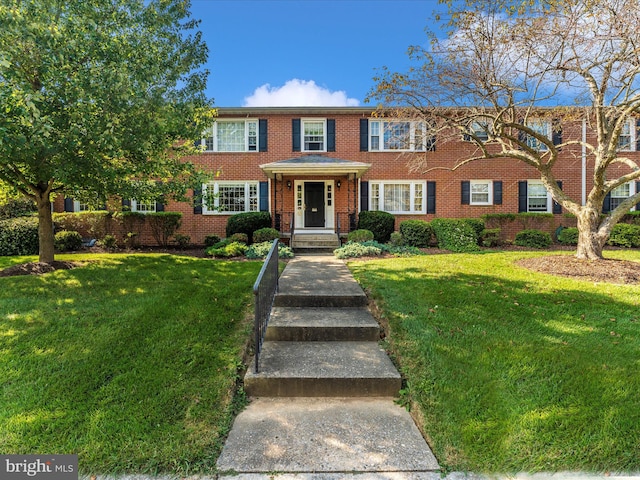 view of property with a front yard