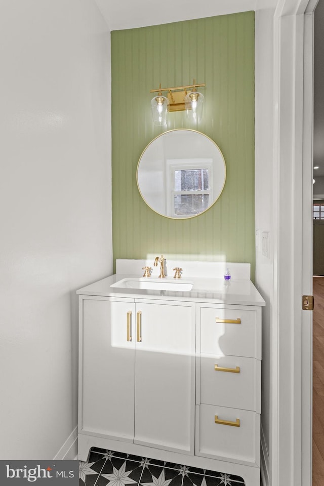 bathroom with vanity