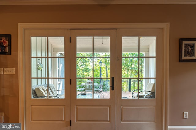 view of doorway to outside