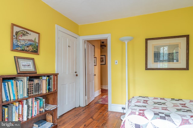 bedroom featuring wood-type flooring