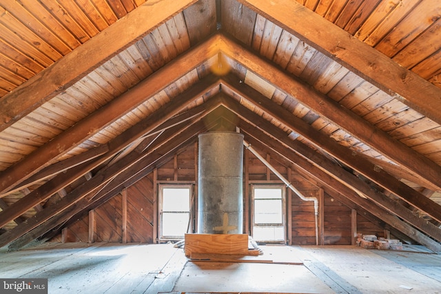 view of attic