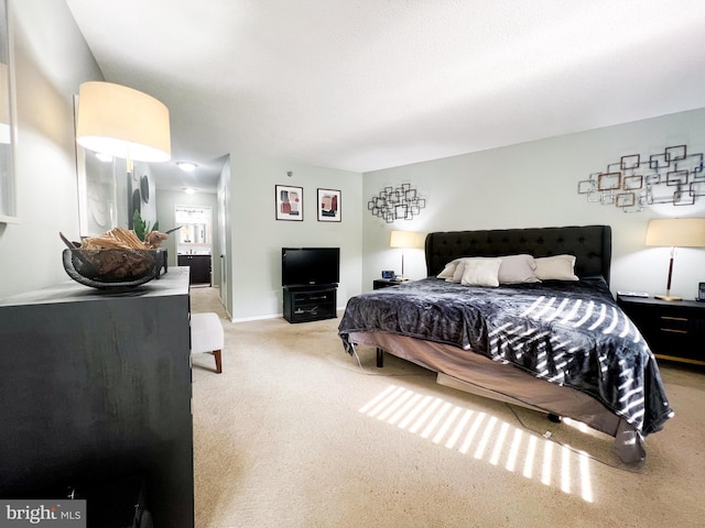 view of carpeted bedroom