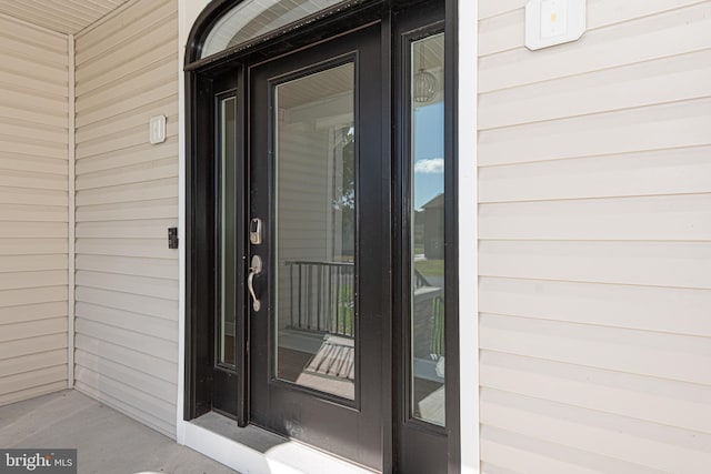 view of doorway to property