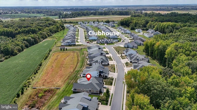 bird's eye view featuring a residential view