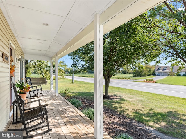 view of patio with a porch