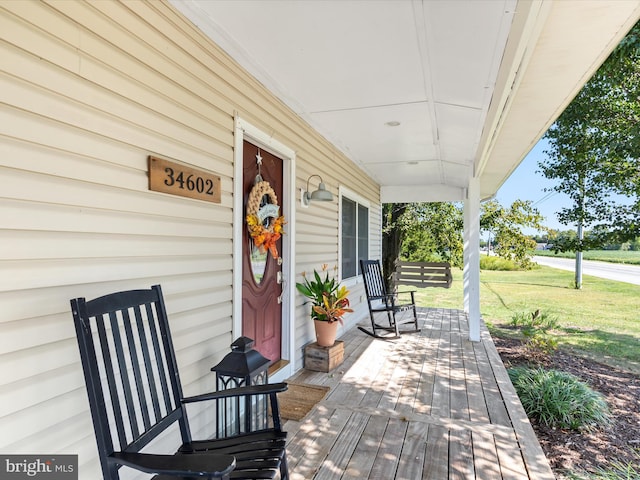 view of patio / terrace with a porch