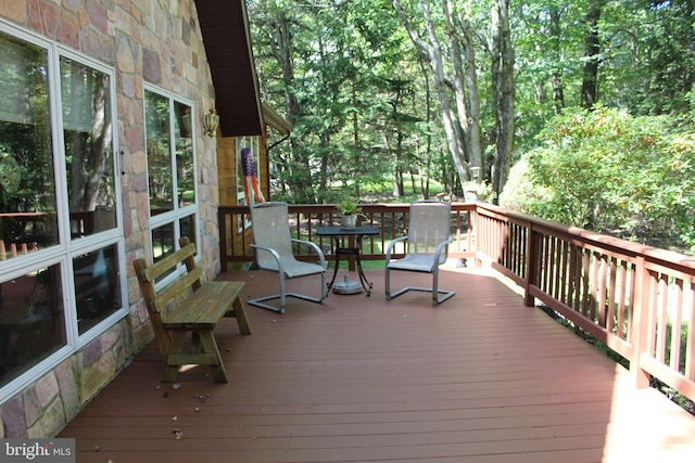 view of wooden terrace