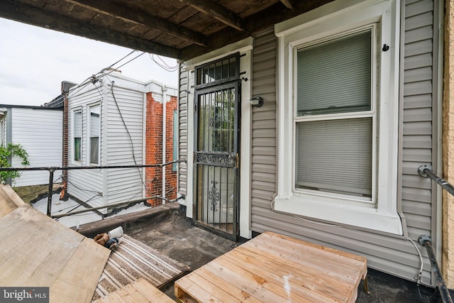 view of doorway to property