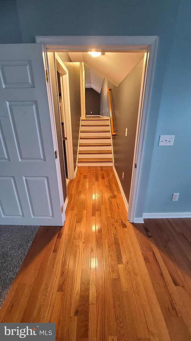 hallway featuring light hardwood / wood-style floors