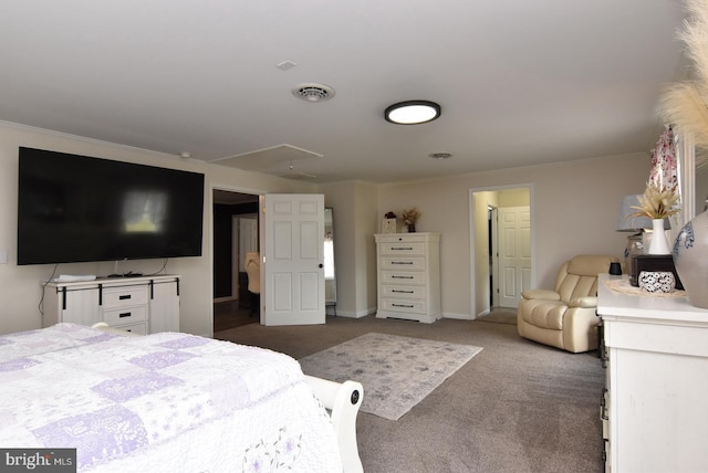 view of carpeted bedroom