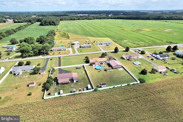 bird's eye view featuring a rural view