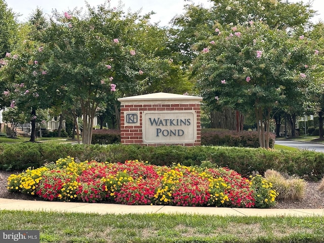 view of community sign