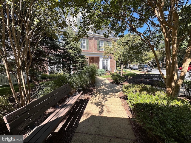 view of front of home with brick siding