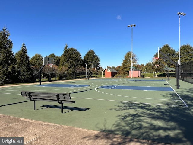 view of sport court with community basketball court