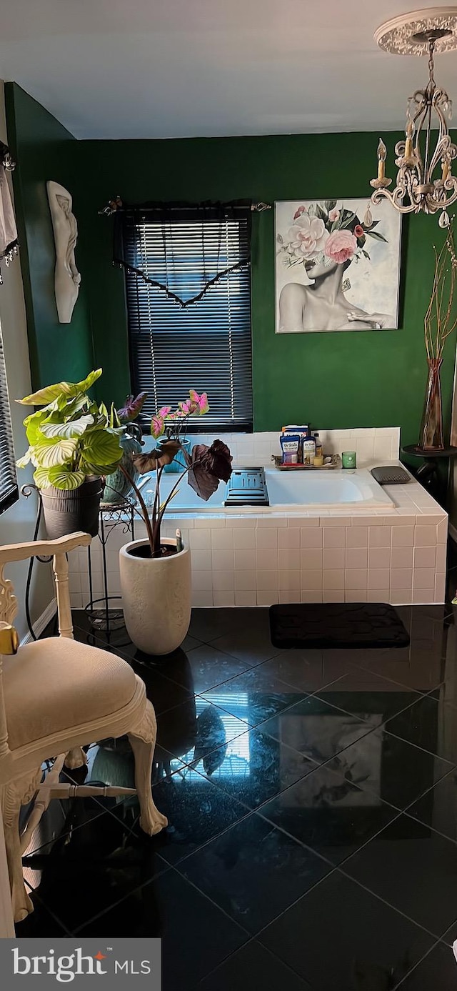 bathroom featuring tile patterned flooring