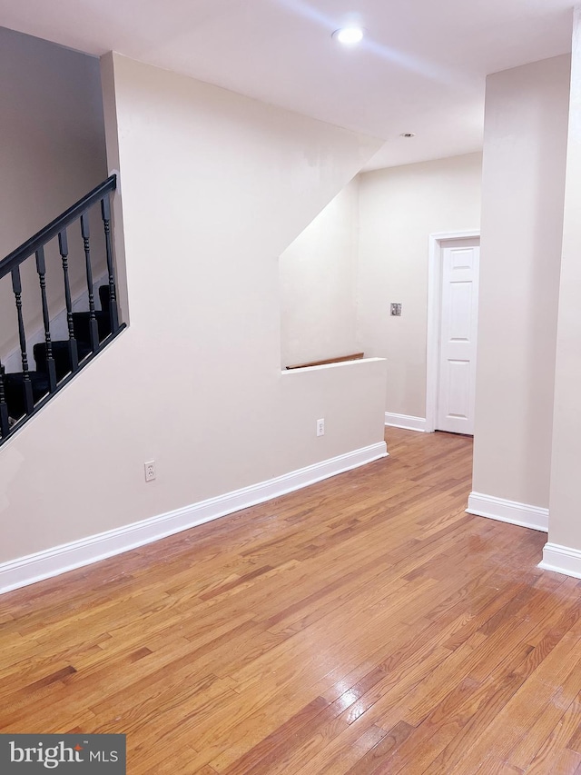 interior space featuring light wood-type flooring