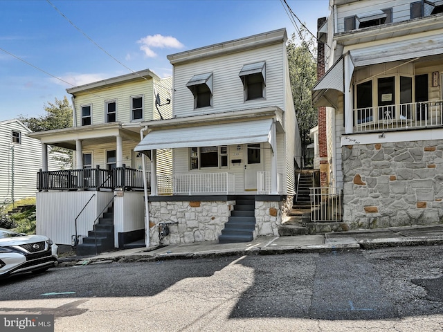 view of front of home with a porch