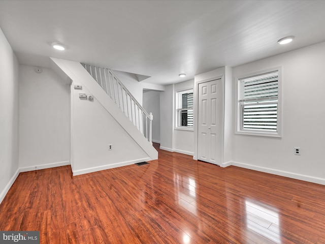 interior space featuring wood-type flooring