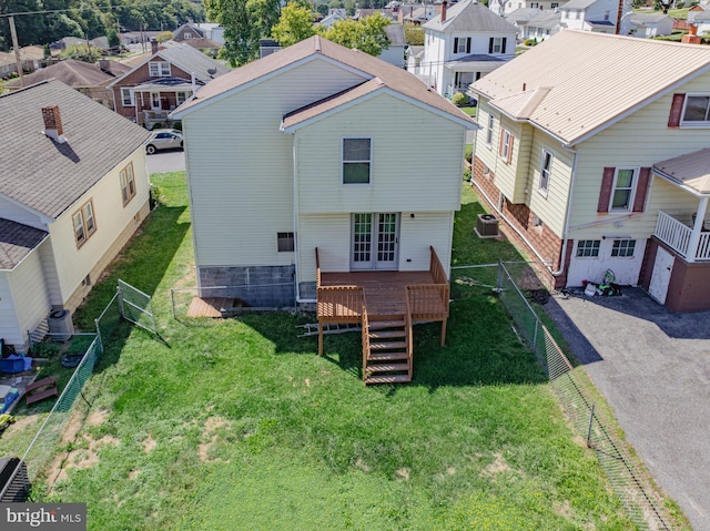 aerial view featuring a residential view