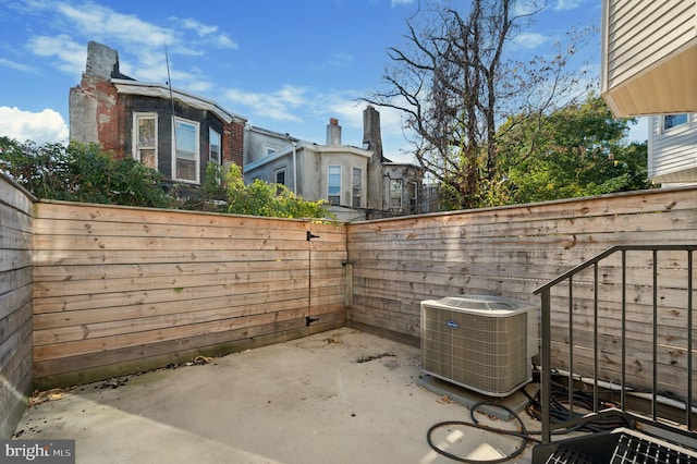 view of patio / terrace with central AC unit