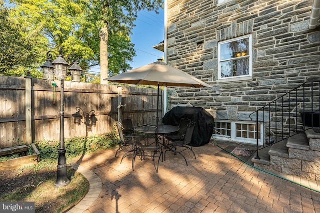 view of patio / terrace with area for grilling