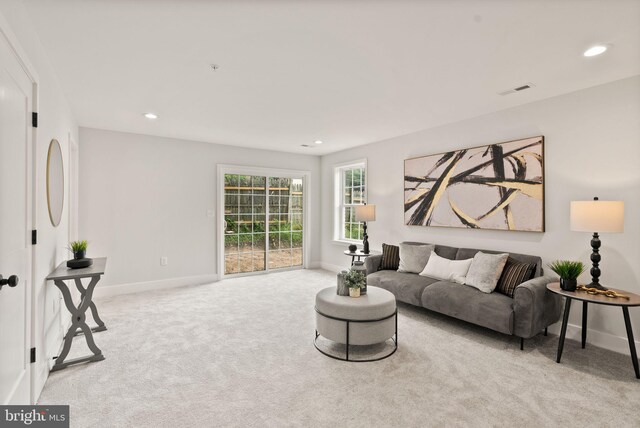 view of carpeted living room