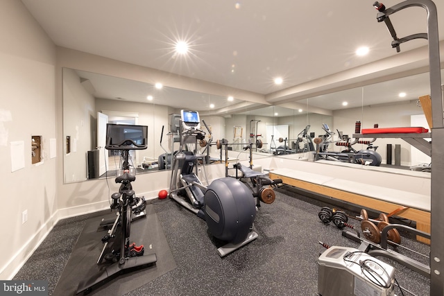 view of workout area