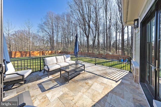 view of patio / terrace with outdoor lounge area