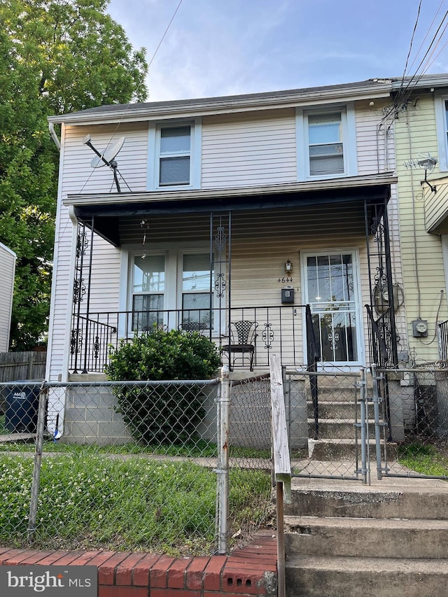 view of front of property with a porch