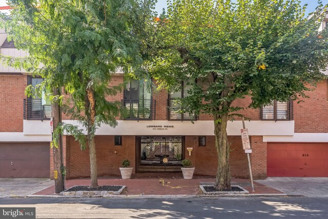 view of property with a garage