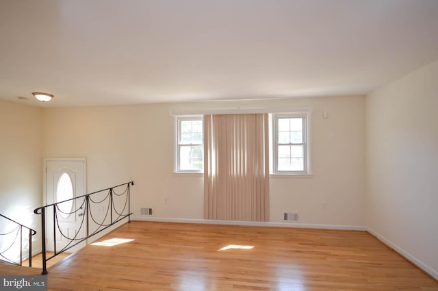 empty room featuring light hardwood / wood-style flooring