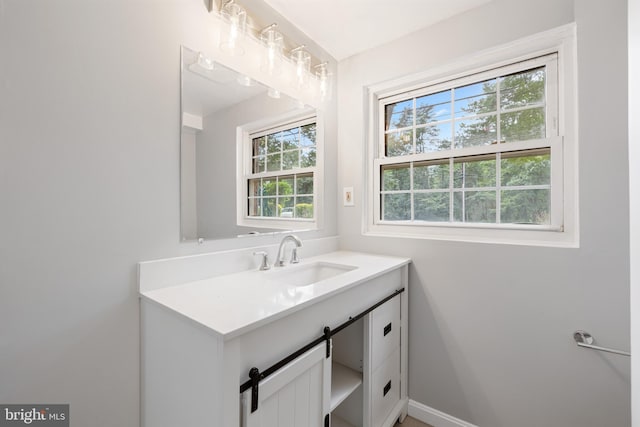 bathroom featuring vanity