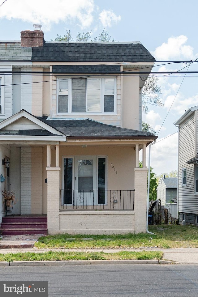 view of front facade with covered porch