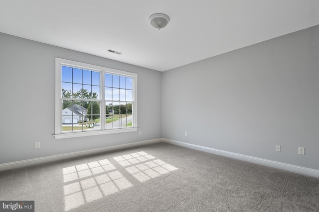 spare room featuring carpet flooring