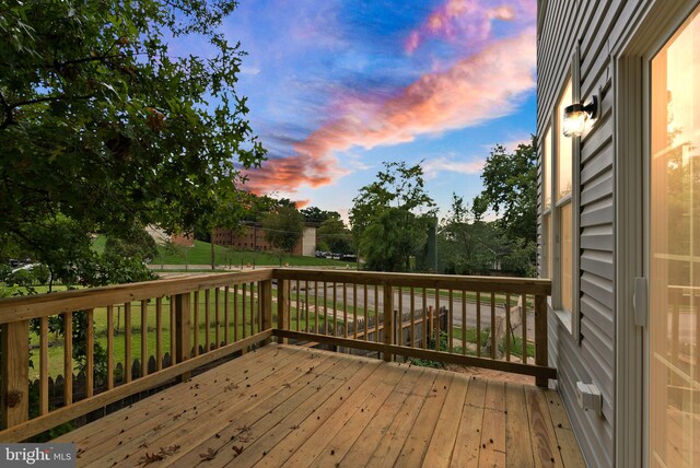 view of deck at dusk