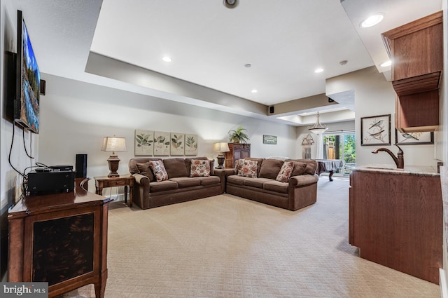 view of carpeted living room