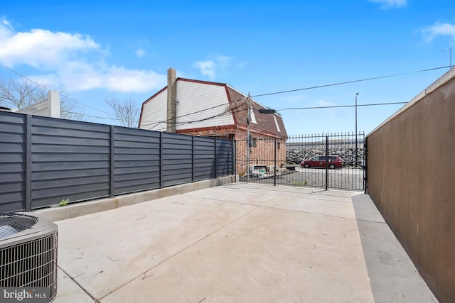 view of patio / terrace with central AC unit