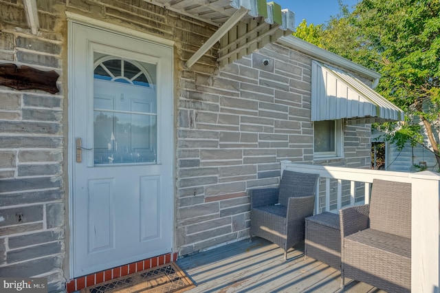 view of doorway to property