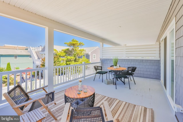 view of sunroom