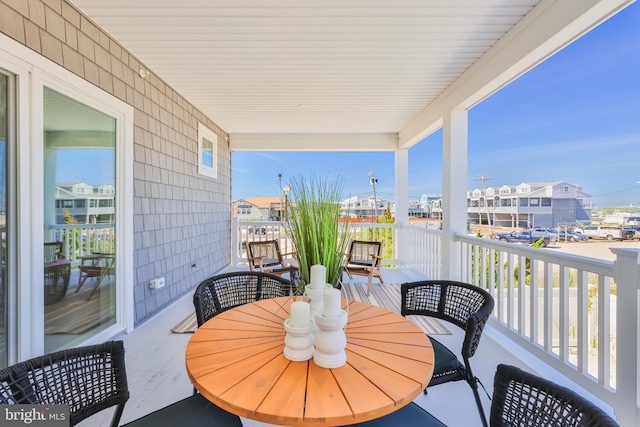 balcony with a residential view