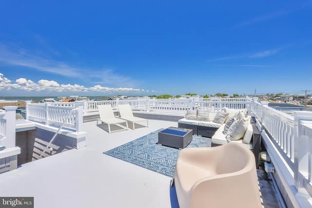 view of patio with an outdoor living space