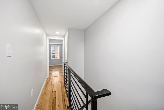 hallway featuring light hardwood / wood-style flooring