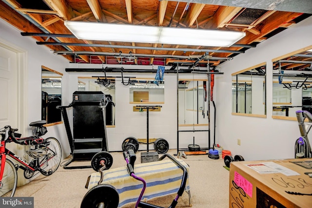 view of workout room