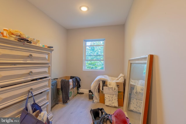 interior space with light wood-type flooring