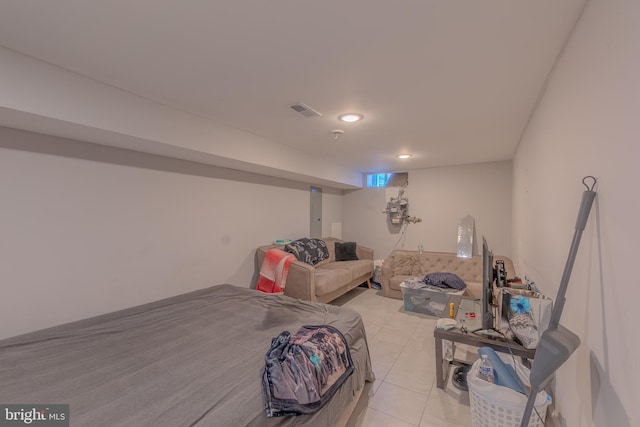 view of tiled bedroom